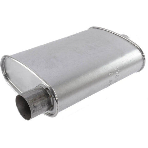 Installer Turbo Universal Exhaust Muffler With 2.5 Inch Inlet And 2.5 Inch Outlet Fits Most Cars Trucks And SUVs Durable Steel Build