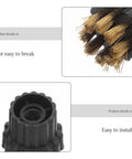 Slick Hardworking 6 Pack Steam Cleaner Brush Head Replacements Featuring Durable Plastic And Copper Build For Quick Swap Commercial Floor Mop Parts That Crush Grime With Zero Sweat, showing durable nylon bristles and easy-install fitting.