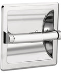 Contemporary Recessed Chrome Toilet Paper Holder With Clear Removable Tray A Sleek Bathroom Accessory For Modern Stalls And Vanities Easy Clamp Install Not Included Durable Solid Construction And Limited Lifetime Warranty