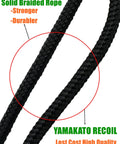 Close-up of solid braided rope in Universal Pull Start Assembly for Honda and clone 196cc to 224cc generators, showing durability and strength.