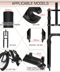26 Inch Fat Tire Electric Bike Front Fork With Air Suspension, 180mm Travel, 135mm Hub Spacing, detail view diagram.