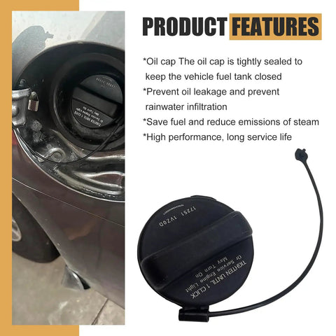 Leakproof Tight Fit Gas Cap Easy Install Replacement For Nissan Infiniti ABS Black Fuel Cap Direct OEM 17251-1VZ0D 17251-3JA0A
