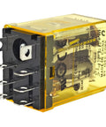 Power Relay Kit 10A 110/120V AC DPDT 8-Pin Plug-In With Blade Terminals And LED Indicator, industrial grade, side view