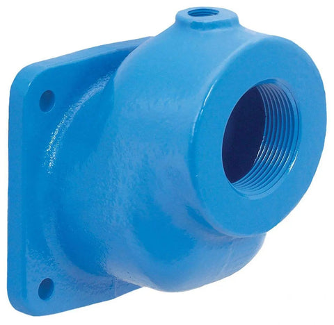 Cast Iron Flanged Check Valve 2.5 Inch, Buna Gasket, Four Screws Included, Heavy-Duty Water Pump And Irrigation Valve For 2.5 Inlets, Durable Cast Iron, 85 PSI Max, Easy Install, Suitable For Residential Or Commercial Water Systems, blue flange view