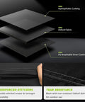 Layered view of Oxford fabric with PU and hydrophobic coatings for All Weather Heavy Duty Grill Cover For Even Embers 4 Burner Gas Grill 2022 2026