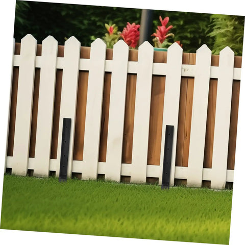 Heavy Duty Fence Post Repair Kit With Weather Resistant Metal Stakes For Ground Easy Install For Composite Fence Posts