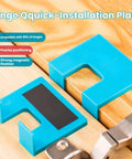 The Easy Hinge Mate Quick Install Hinge Jig With Magnetic Locking For No Drill Door And Cabinet Setup, Adjustable Template With Precise 2mm Gap For Doors, Jambs, And Cabinets shown on wood surface