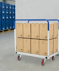 Beefy Heavy Duty Moving Dolly With 1500 Lb Capacity, Steel Platform Cart, Four Wheel Panel Cart, Rugged Steel Frame For Moving Heavy Gear And Equipment, Ideal For Garages, Warehouses, And Loading Jobs, Smooth Roll With Four Wheel Design, loaded with boxes