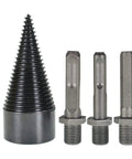 Heavy Duty Firewood Drill Bit With Removable Wood Splitter Cone, Tough As Nails High Carbon Steel Log Breaker Driver parts.