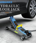 2.5 Ton Floor Jack With Portable Carrying Handle, Reflective Strip, Low Profile Hydraulic Lift under car