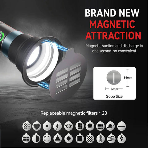 RGB Photography Light On The Go 10W Portable Fill Light With 8400mAh Battery magnetic attraction feature with 20 gobos