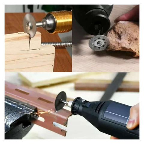 50 Piece Diamond Cutting Wheel Set For Drill Metal Cut Off Discs Compatible With Rotary Tools Notching Die Grinder Bits