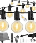 Connectable Dimmable Outdoor LED String Lights With G40 Globe Bulbs All Weatherproof Patio Lighting for Backyard Parties 50 ft