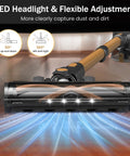 Cordless Vacuum Cleaner 10-In-1 Lightweight Stick With 45-Minute Runtime, LED touch screen, gold edition cleaning hardwood
