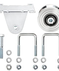 Heavy Duty 4 Inch V Groove Gate Wheel With Dual U Bolts For Sliding Gates Up To 3000 Lbs External Mount No Welding Needed Inverted V Track Roller