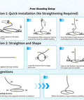 Illustration of setup process for Outdoor Patio Misting System With Anti Clog Brass Nozzles, Standing Water Mister For Patio.