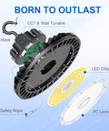 3 Pack 480V LED High Bay Light UFO Industrial Shop Light 150W 120W 90W Adjustable ETL Listed 5000K IP65 Waterproof For Warehouse 277 480VAC Three Wattage In One Fixture With Easy Switch Workhorse