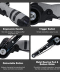 Heavy Duty Mini Belt Sander And Angle Grinder Tool Featuring Variable Speed Motor for ergonomic handling and easy operation.