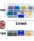 Real Deal 12 Volt Inline Automotive Fuse Holder Kit Featuring 14 Gauge Wiring Harness And 120 Assorted Atm Apm Car Mini Fuses With Heavy Duty Puller Tool in a clear storage case.