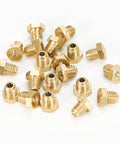 Copper Zerk Grease Fittings Flush Low Profile M6x1mm Plug Hex Head Thread Mount Metric for machine tools on white background