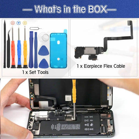 iPhone 11 Earpiece Speaker Replacement Kit With Proximity Sensor Flex Cable And Repair Tools for A2111 A2221 A2223