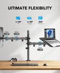 Adjustable Monitor Stand With One Arm Desk Mount For 32 Inch Monitor And 17 Inch Laptop, Heavy Duty Ergonomic Bracket That Holds Up To 22 Lbs Extends Up To 16 Inches