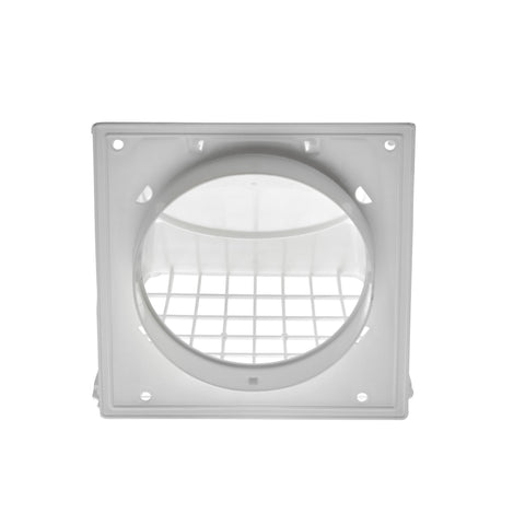 4 Inch Dryer Vent Hood With Removable Screen And Damper For Outdoors White Plastic With UV Inhibitor Ideal For Home Laundry Room Vents