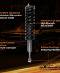 2 Inch Loaded Leveling Lift Struts For 2005-2023 Toyota Tacoma 2WD 4WD Upgrade with coil spring and rubber bushings.