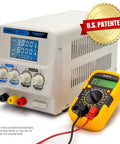 Regulated Variable DC Bench Power Supply 0 To 30V And 0 To 5A Low Noise Switch Mode With Alligator Clips Pro Grade, US Patented