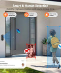 Smart Video Doorbell Camera With Battery Power, AI Human Detection And Instant Alerts, Night Vision, Two Way Audio, 2.4G WiFi