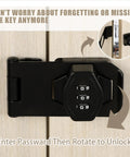 Keyless 3 Digit Rotary Lock For Cabinets And Drawers No Keys Needed Password Door Latch installed on wood cabinet door.