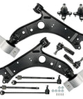PHILTOP 10-piece front suspension kit featuring black curved lower control arms, ball joints, tie rod ends and sway bar links.