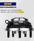 Two Pack Front Wheel Bearing Hub Assembly 513234 for 2006-2010 Jeep Commander and 2005-2010 Grand Cherokee Front Side View