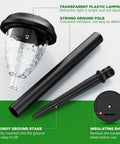 Components of 10 Pack Solar Outdoor Lights Waterproof Dusk To Dawn Up To 12 Hours Solar Powered Pathway Garden Lights