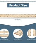 60 Pack Wooden Rulers 12 Inch Measuring Rulers Bulk Wood Ruler With Double Sided Metric And Inch Scales For Office School And DIY Projects