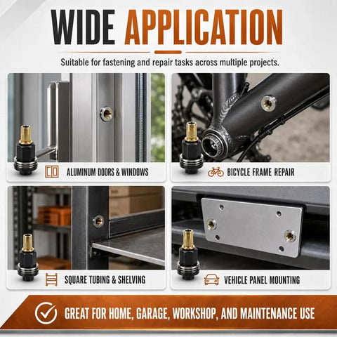 Workhorse Carbon Steel Rivet Nut Tool Set With Mandrels And Nuts, M3 To M10 66 Piece Kit Or M3 To M12 77 Piece Kit, Ideal For Installation, Fastening, Maintenance And Repair Projects, aluminum doors and windows