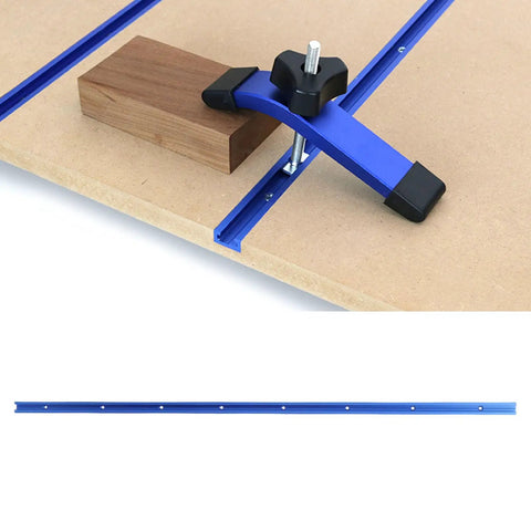 Two Pack Aluminum T Track Kit 800mm Blue Oxidized T Slot Track With Predrilled Holes And Screws For Woodworking Jigs