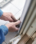 Installing Heavy Duty Glass Sliding Door Roller Wheel Double Bearing Smooth Operator Pulley in a closet.