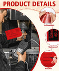 Rock Solid Waterproof Red Out Of Service Tags Bundle With Sturdy Tie Cords And Long Lasting Marking Pen on machinery during inspection.