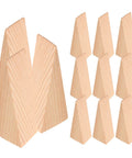 20 Pack Heavy Duty Wooden Door Stop Wedges Non Slip Triangle Door Stoppers for Carpeted Floors Easy Wedge Setup