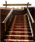 Get Your Stairs Looking Crankin' With These Adjustable Vintage Brass Rods For Your Carpet Runner. 16mm brass stair rod on carpeted staircase