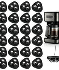 Say Adios To Heavy Lifting With These Hassle Free Self Adhesive Appliance Sliders featuring black round gliders for coffee makers and heavy appliances.
