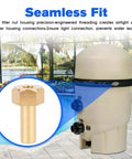 DE Filter Tank Clamp Nut No Fuss Replacement For Pool Filter Parts FNS Quad System brass nut with pool filter setup