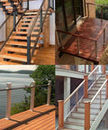 Black Invisible Cable Railing Kit With Hidden Turnbuckles for wood and metal posts on decks and stairs, 20 pieces.