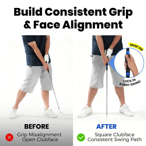 Golf Grip Trainer For Right Hand Swing Grip Corrector To Lock In Proper Hand Position And Build Muscle Memory before and after use