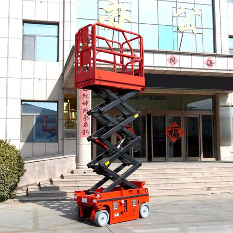 Heavy Duty Scissor Lift Platform For Smooth Station Connection And Quick Material Height Adjustment Transform Your Workshop Workflow While Safely Moving Big Loads With Zero Sweat Now, positioned near building entrance.