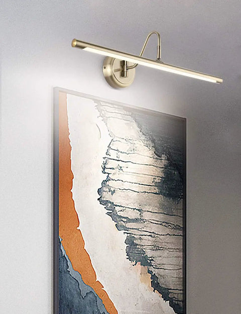 Sleek Antique Bronze LED Picture Light With Swing Arm For Artwork 24.4 Inch Long 14W 70W Equivalent illuminating wall art