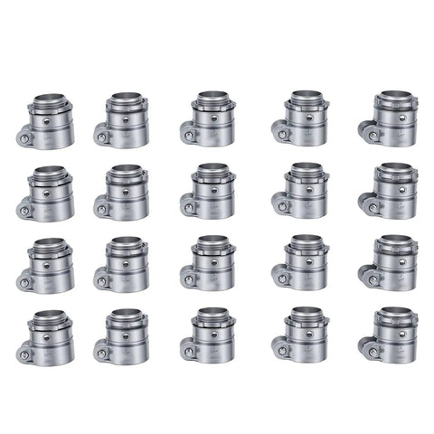 Heavy Duty Three Quarter Inch Conduit Squeeze Connector Fitting Rock Solid Zinc Alloy Metal Wire Harness seen from multiple angles