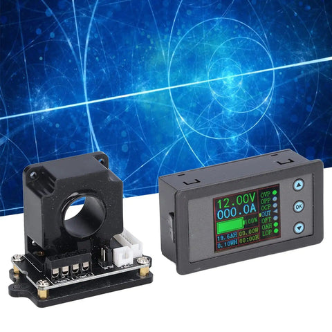 Voltage Meter With Auto Identification And Bidirectional Current Detection, Vivid Color LCD Screen, Digital DC Power Monitor