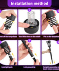 Step-by-step installation of 4 Pack Solar Bug Zapper For Outdoors With LED Lights Waterproof Grid Cylinder Mosquito Killer